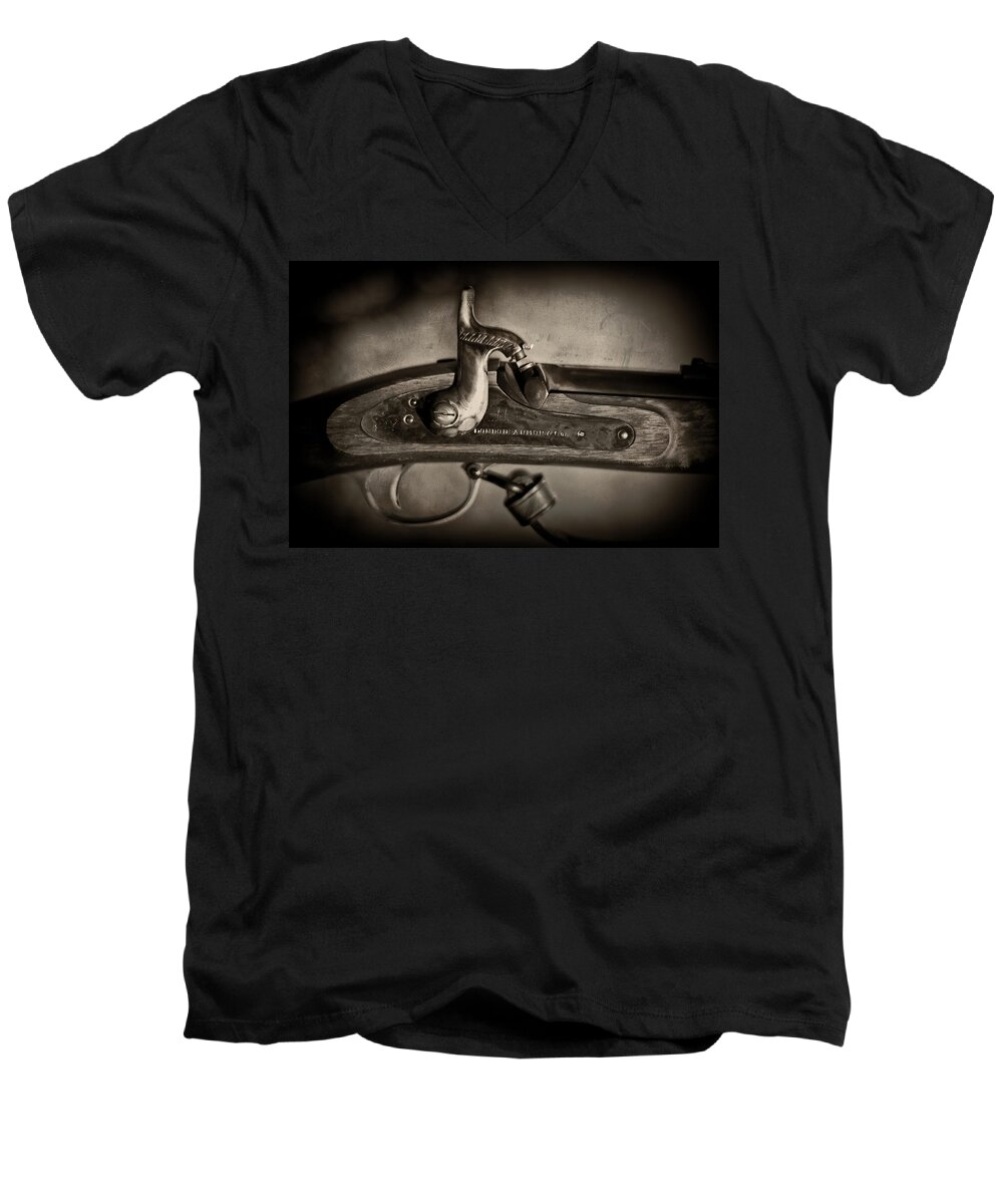 Digital Art Men's V-Neck T-Shirt featuring the photograph London Armory Co. by Scott Wyatt