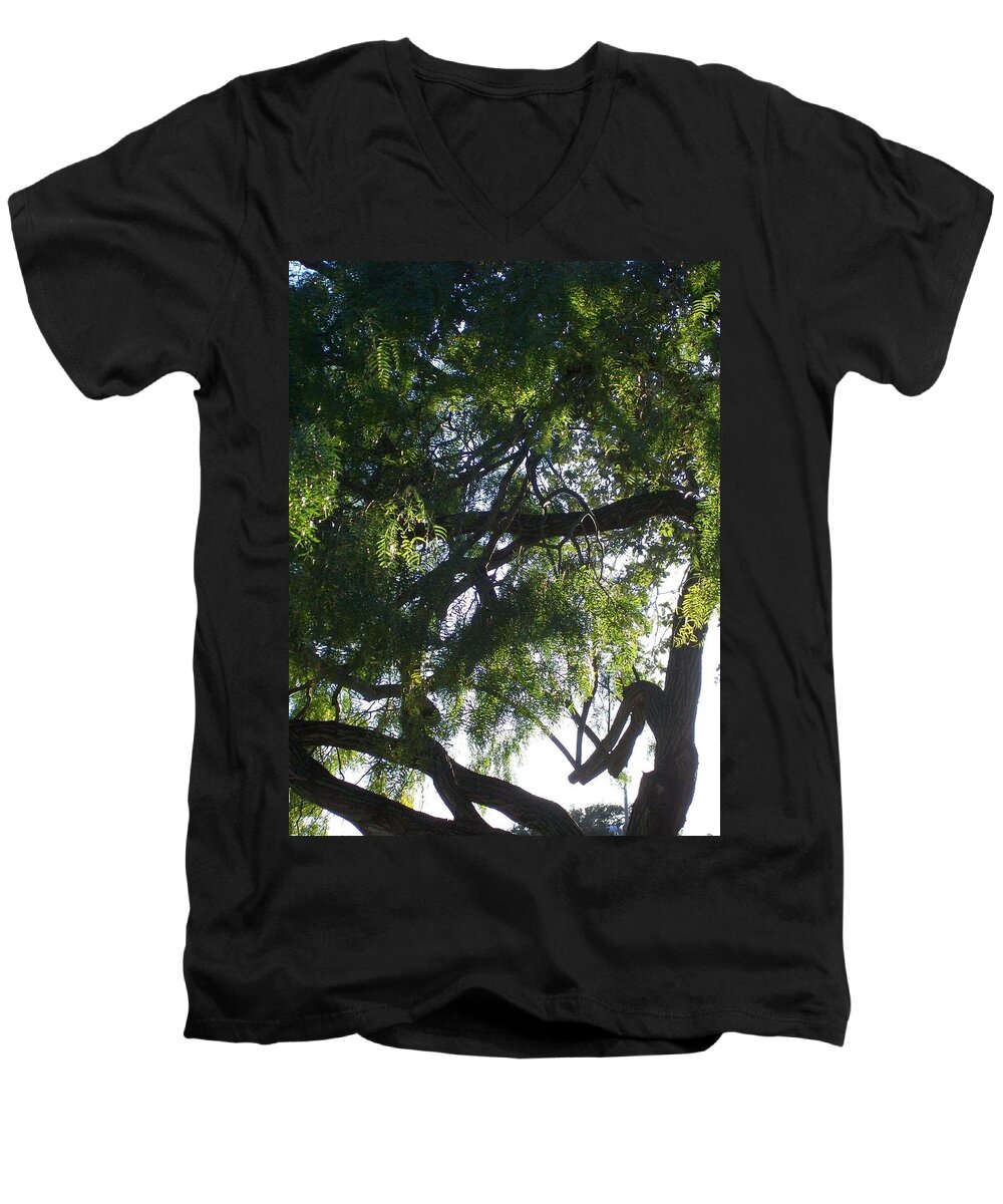 Mesquite Tree Men's V-Neck T-Shirt featuring the photograph Mesquite Tangle by Laurette Escobar