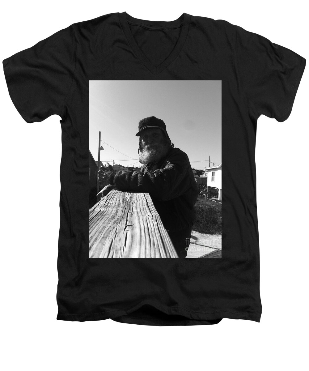 Mick Men's V-Neck T-Shirt featuring the photograph Mick lives across the street not in the streets by WaLdEmAr BoRrErO