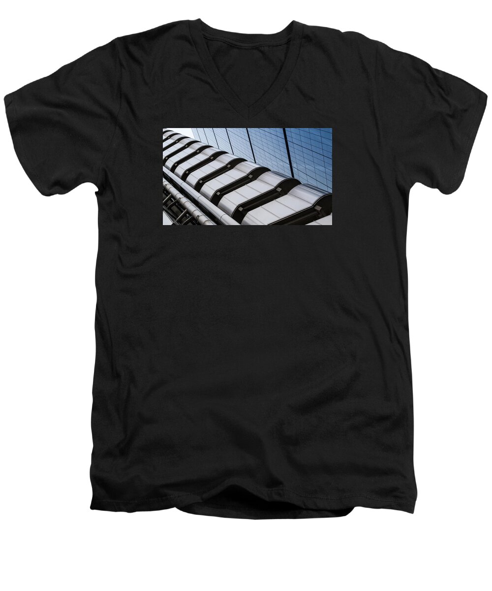 Lloyds Building Men's V-Neck T-Shirt featuring the photograph Lloyds Building Bank in London by John Williams