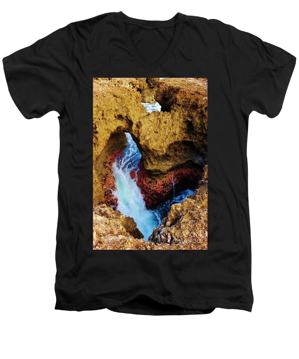 Sea Men's V-Neck T-Shirt featuring the photograph My Heart Between Sea and Shore by Craig Wood