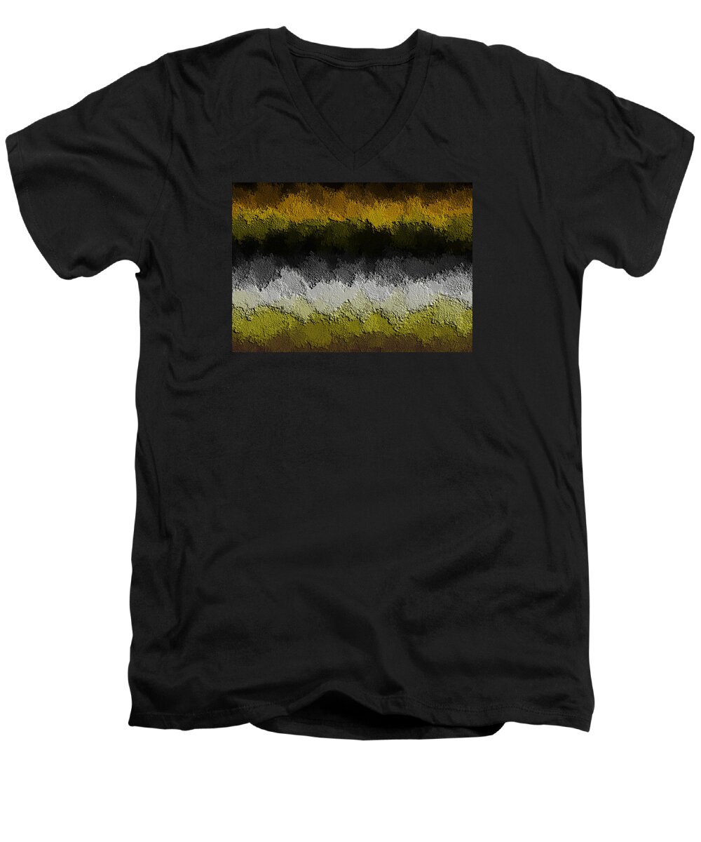 Colorful Men's V-Neck T-Shirt featuring the digital art Nidanaax-flat by Jeff Iverson