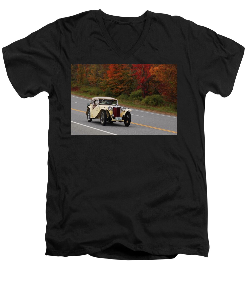 Mg Men's V-Neck T-Shirt featuring the photograph Old Yeller 8168 by Guy Whiteley