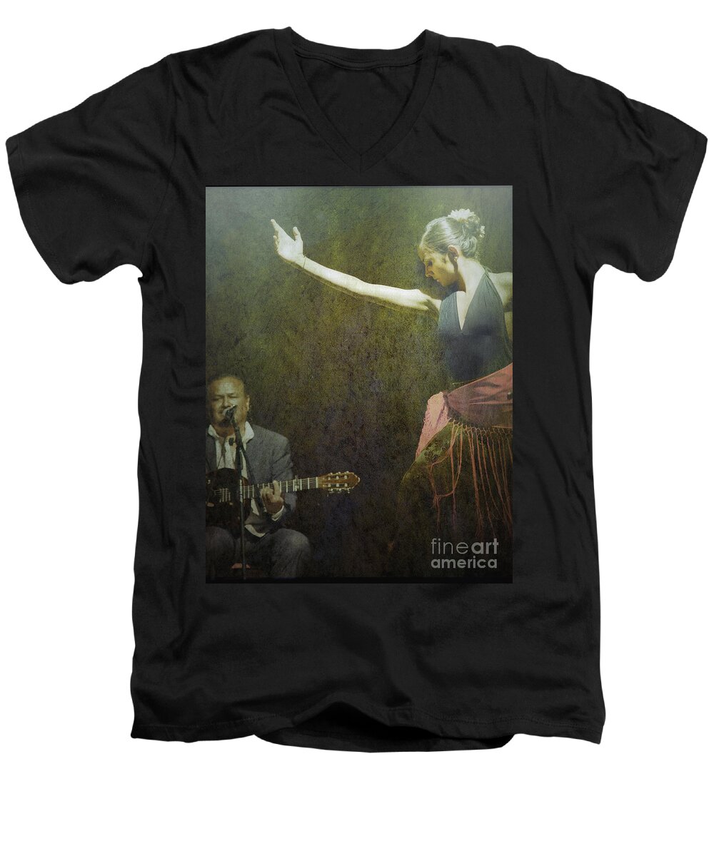 Dance Men's V-Neck T-Shirt featuring the photograph Passion of the Dance by Barry Weiss