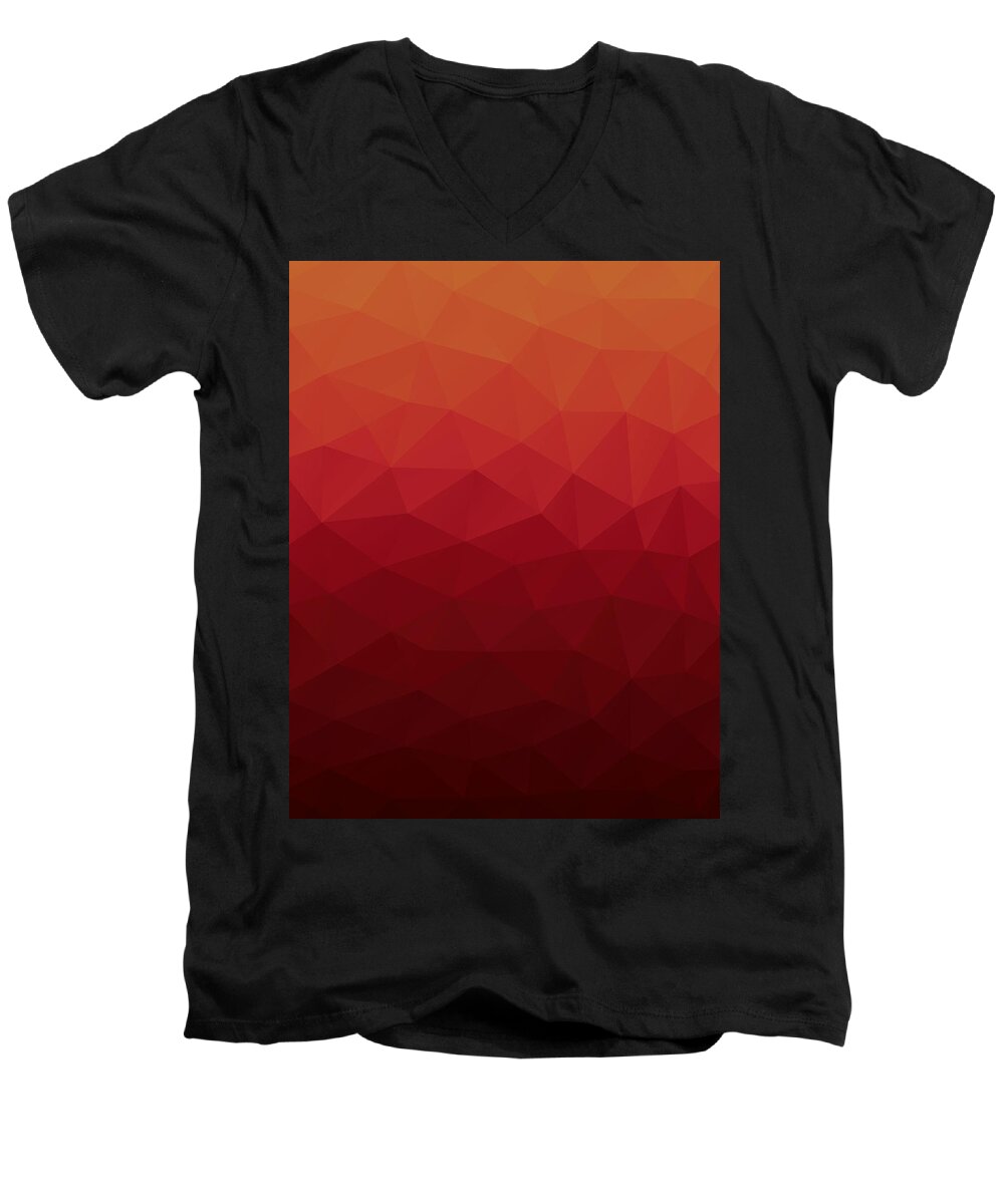 Abstract Men's V-Neck T-Shirt featuring the digital art Polygon by Mike Taylor