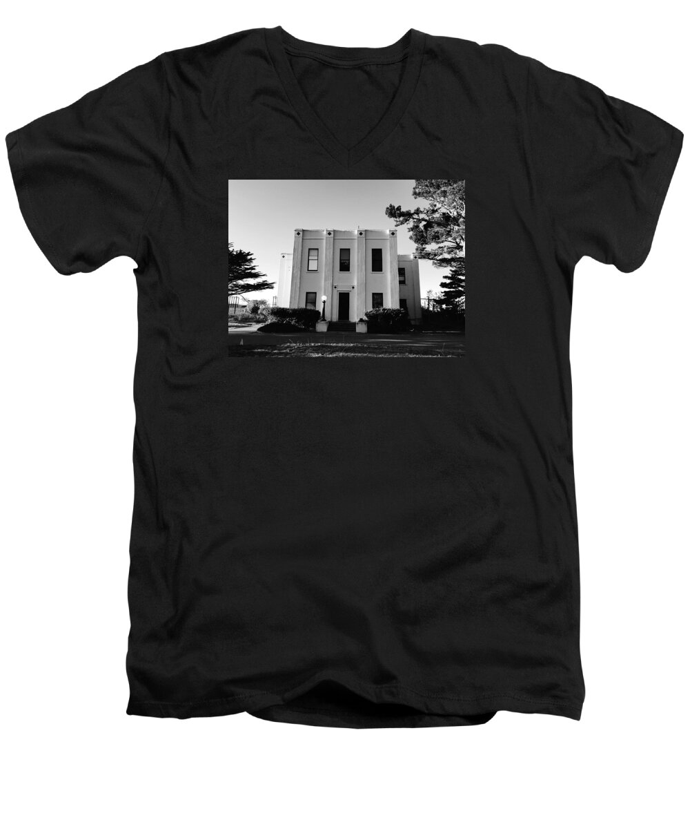 Art Deco Men's V-Neck T-Shirt featuring the photograph RCA by Brad Hodges