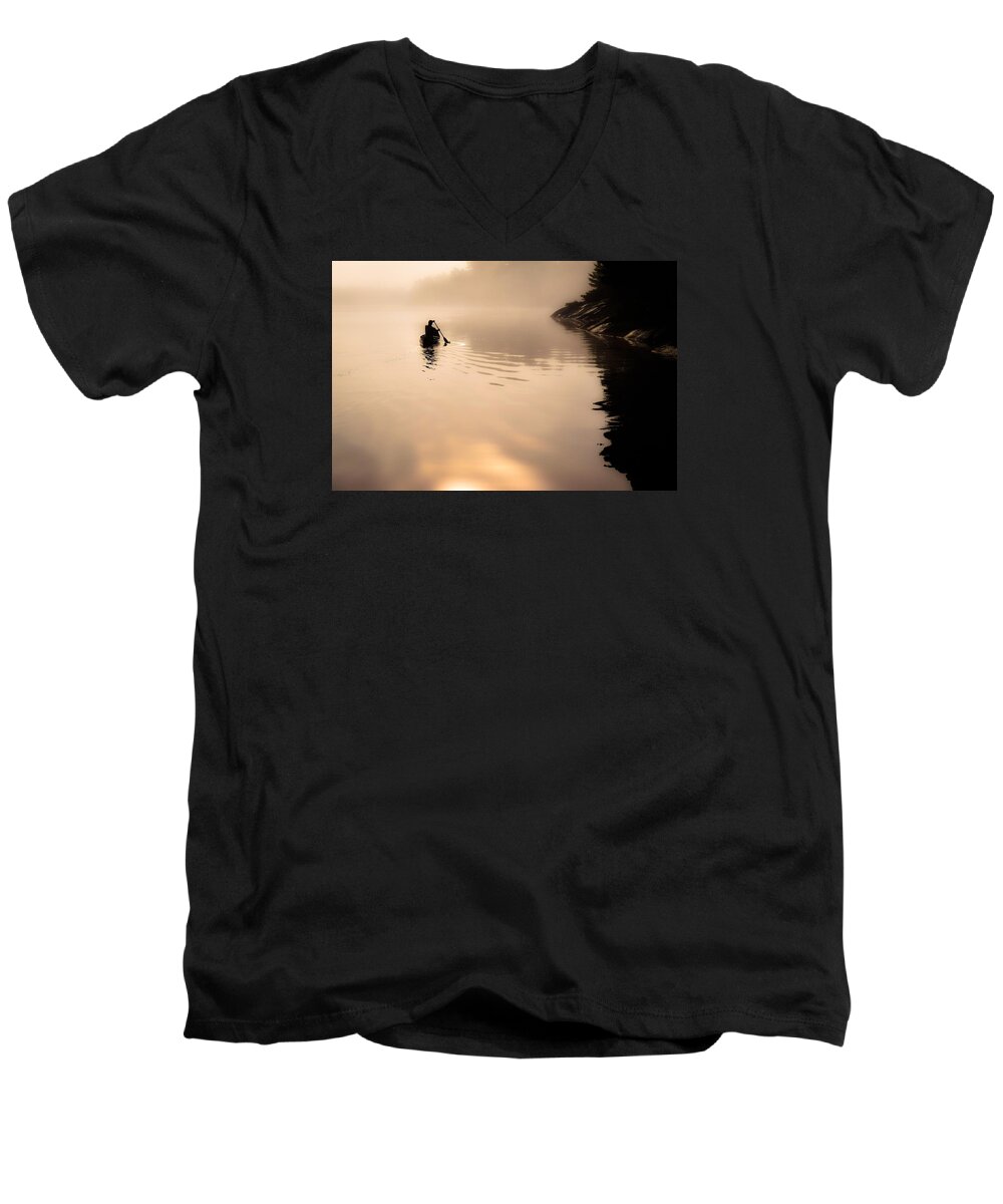 Landscape Men's V-Neck T-Shirt featuring the photograph Riley Lake by Karl Anderson