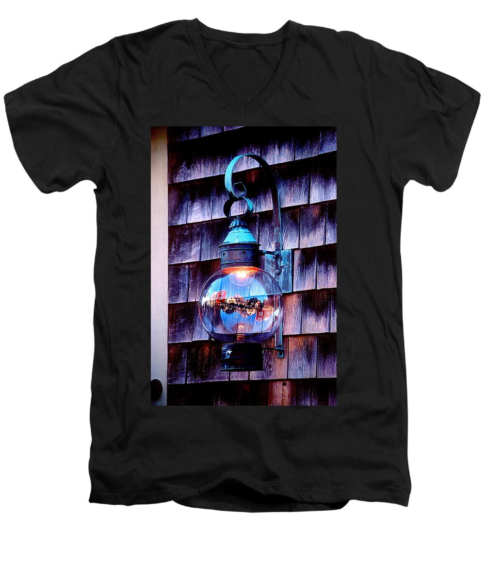 Light Men's V-Neck T-Shirt featuring the photograph Rockport Light by Greg Fortier