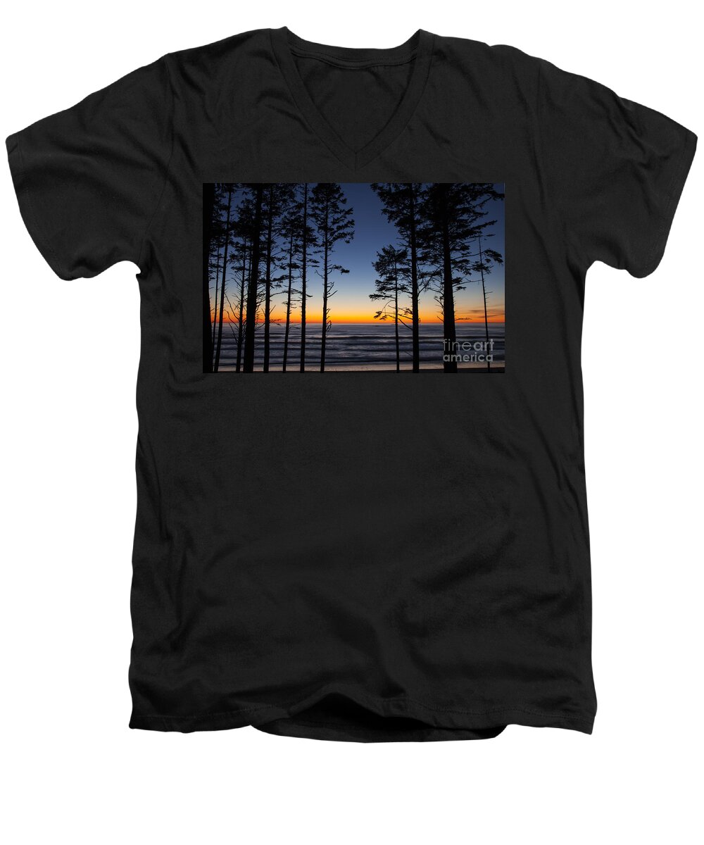 Trees Men's V-Neck T-Shirt featuring the photograph Ruby Beach Trees #4 by Timothy Johnson