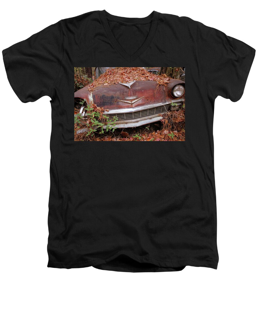 Transportation Men's V-Neck T-Shirt featuring the photograph Rusty Ride by Patrice Zinck