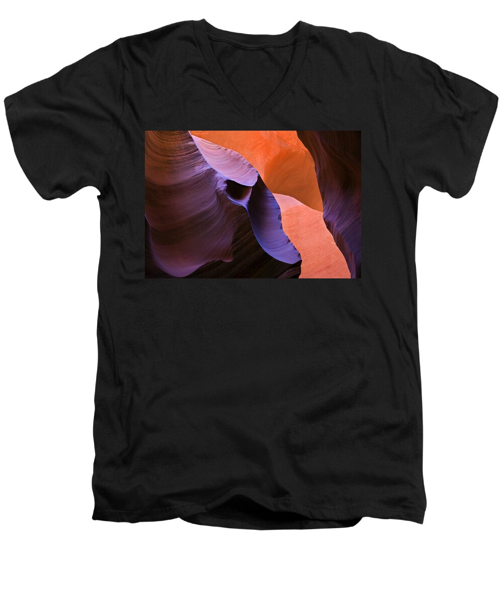 Sandstone Men's V-Neck T-Shirt featuring the photograph Sandstone Apparition by Michael Dawson