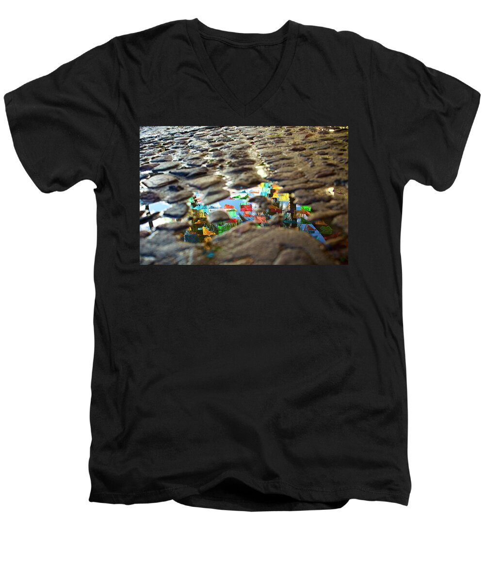 Surfing Men's V-Neck T-Shirt featuring the photograph Sayu Flags by Nik West