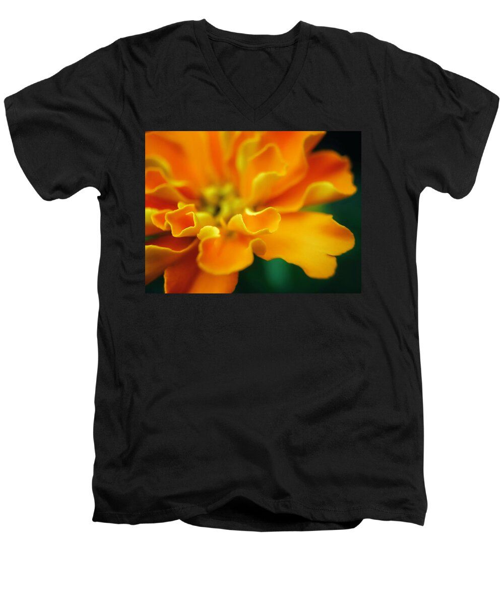 Beautiful Men's V-Neck T-Shirt featuring the photograph Shades of orange by Eduard Moldoveanu