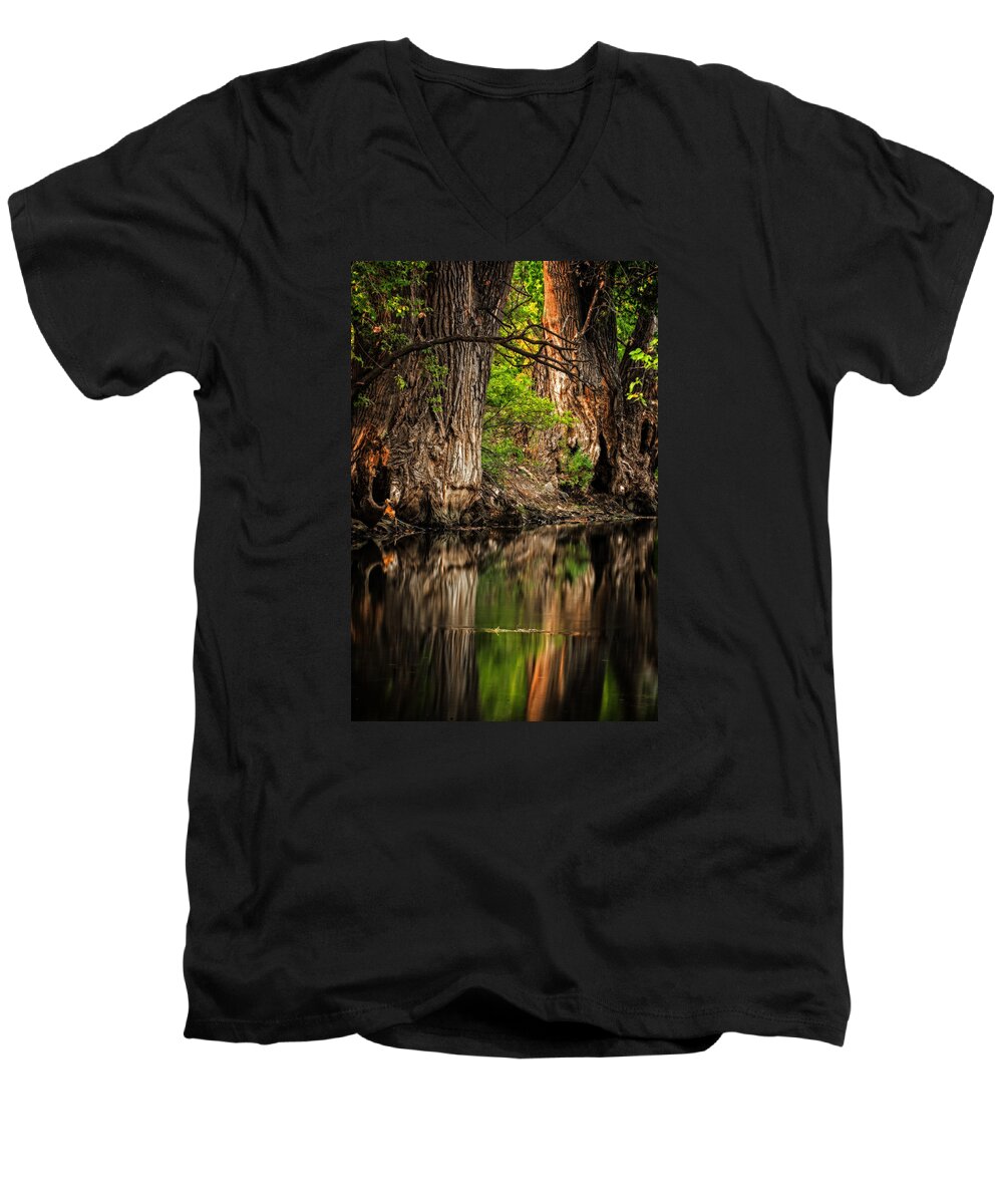 Water Men's V-Neck T-Shirt featuring the photograph Silent River by Scott Read