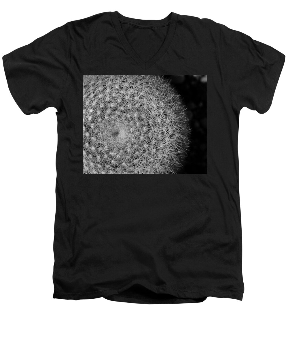 Abstract Men's V-Neck T-Shirt featuring the photograph Spiky Moon by Ronda Broatch