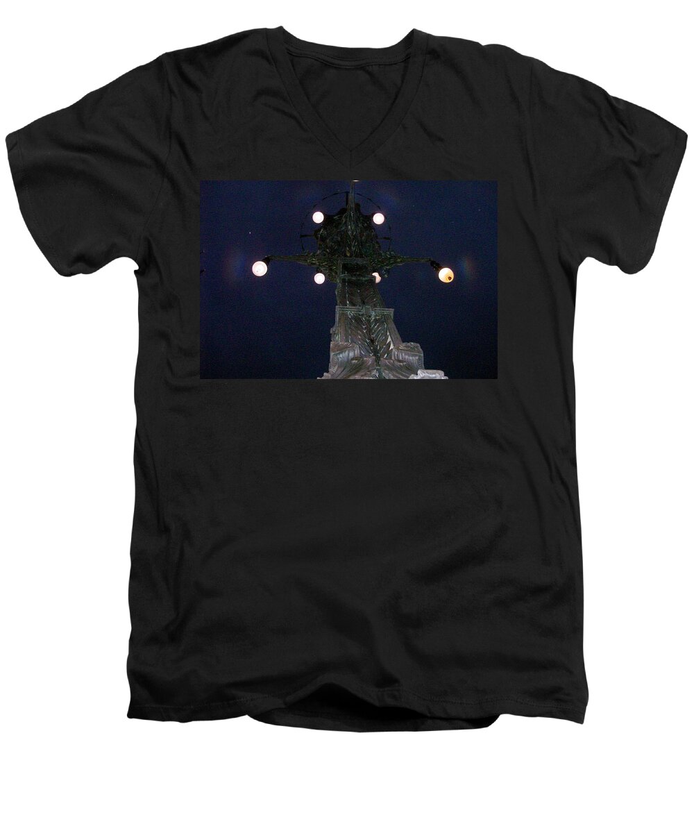 Night Men's V-Neck T-Shirt featuring the photograph Strange Eyes by Stephen King
