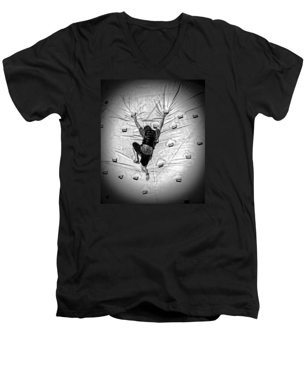 Contest Men's V-Neck T-Shirt featuring the photograph Struggle to Acheive by Phil Cardamone