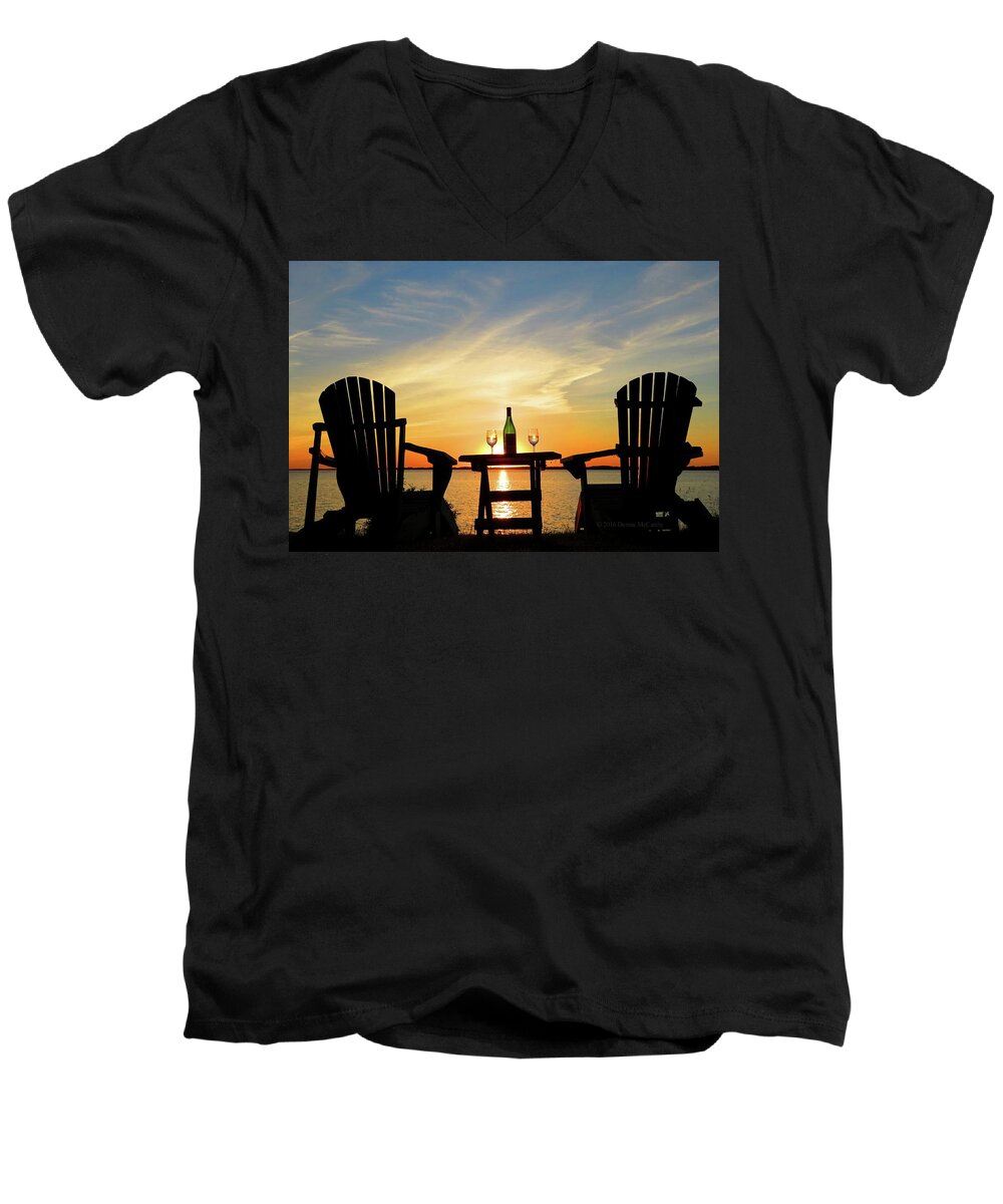 A Men's V-Neck T-Shirt featuring the photograph Summer in the River by Dennis McCarthy