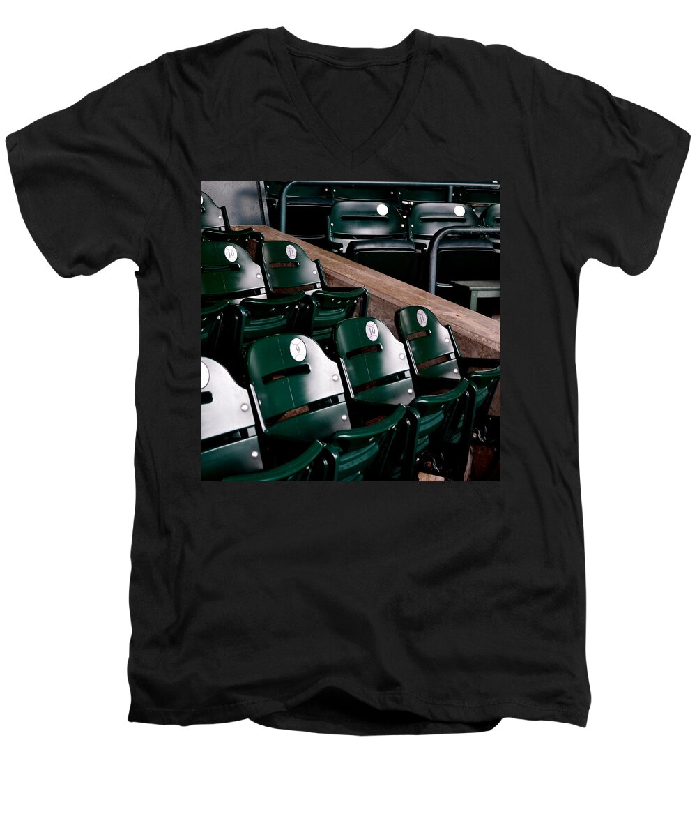 Detroit Men's V-Neck T-Shirt featuring the photograph Take Me Out to the Ball Game by Michelle Calkins