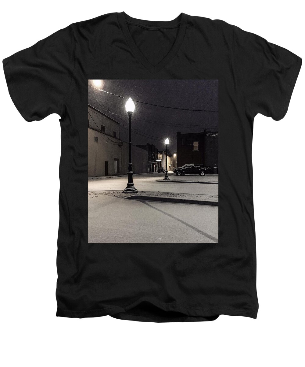  Men's V-Neck T-Shirt featuring the photograph The Alley by Kendall McKernon