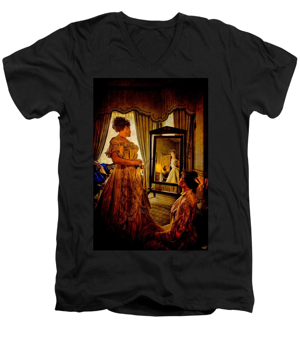 Dress Men's V-Neck T-Shirt featuring the photograph The Lady of the House by Chris Lord