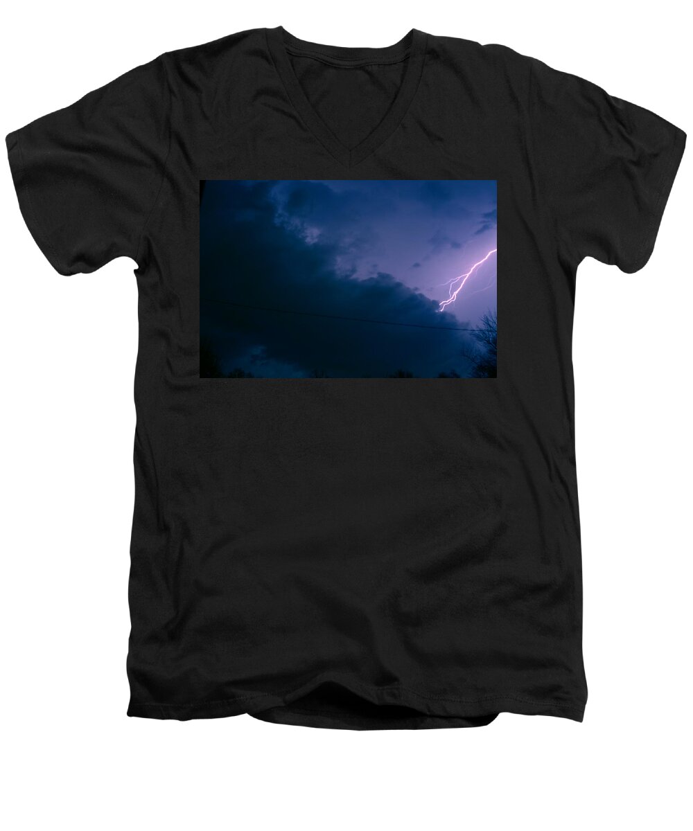 Sky Men's V-Neck T-Shirt featuring the photograph The Storm 1.2 by Joseph A Langley
