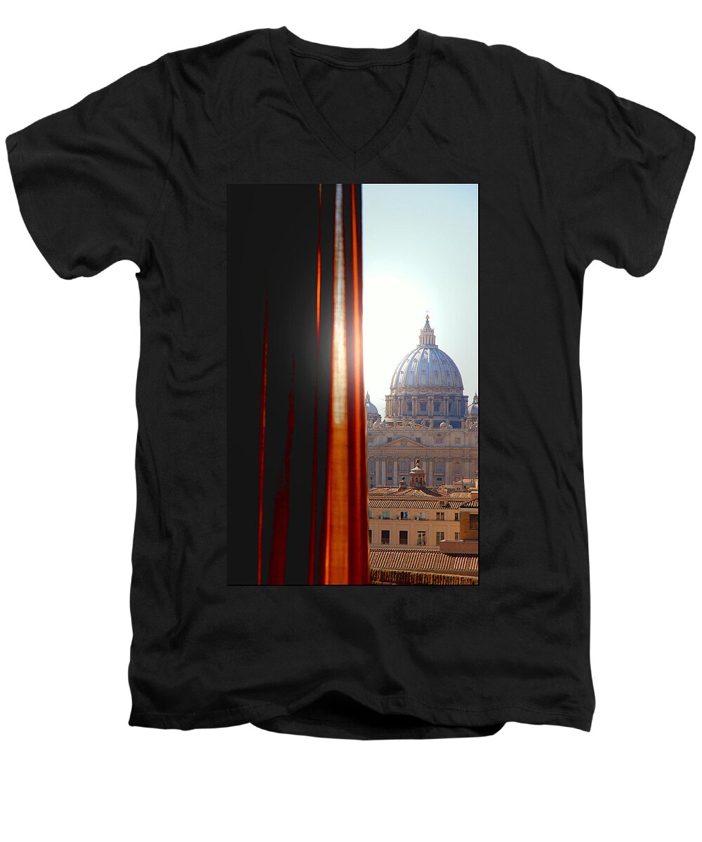 Vatican Men's V-Neck T-Shirt featuring the photograph The Vatican by Valentino Visentini