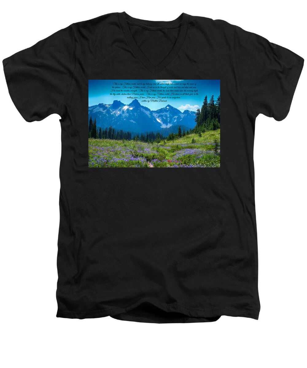 This Is My Fathers World Men's V-Neck T-Shirt featuring the photograph This is my Fathers world 3 by Lynn Hopwood