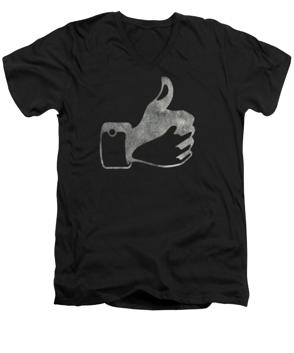 Thumbs Men's V-Neck T-Shirt featuring the digital art Thumbs Up tee by Edward Fielding