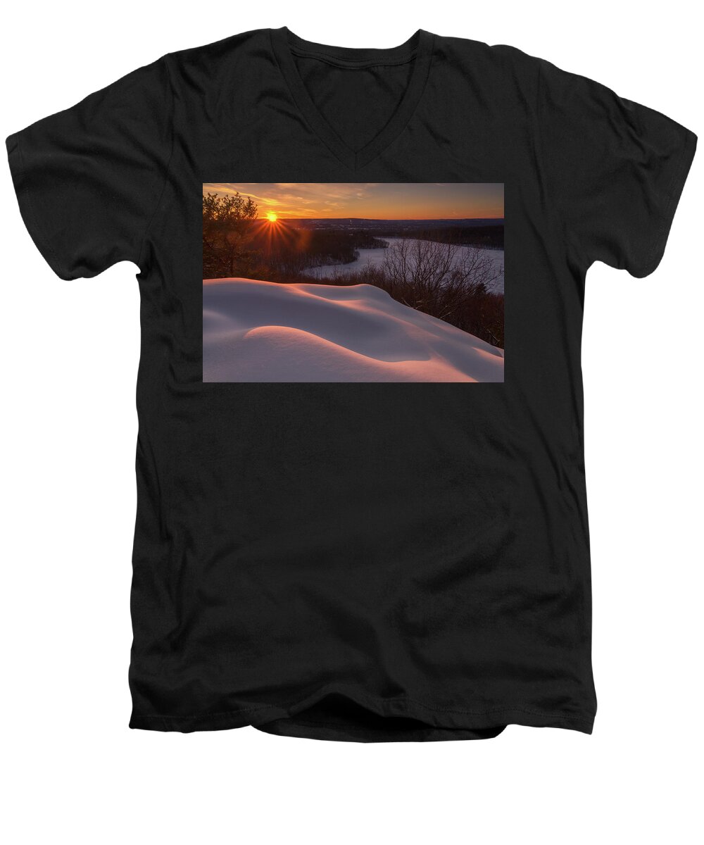 Crescent Lake Men's V-Neck T-Shirt featuring the photograph Unfettered by Craig Szymanski