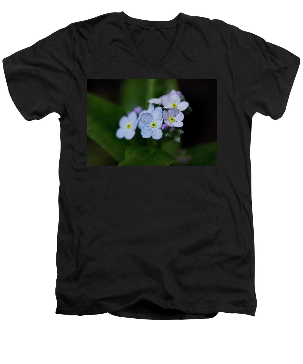 Forget Me Nots Men's V-Neck T-Shirt featuring the photograph Unforgettables by Morgan Wright