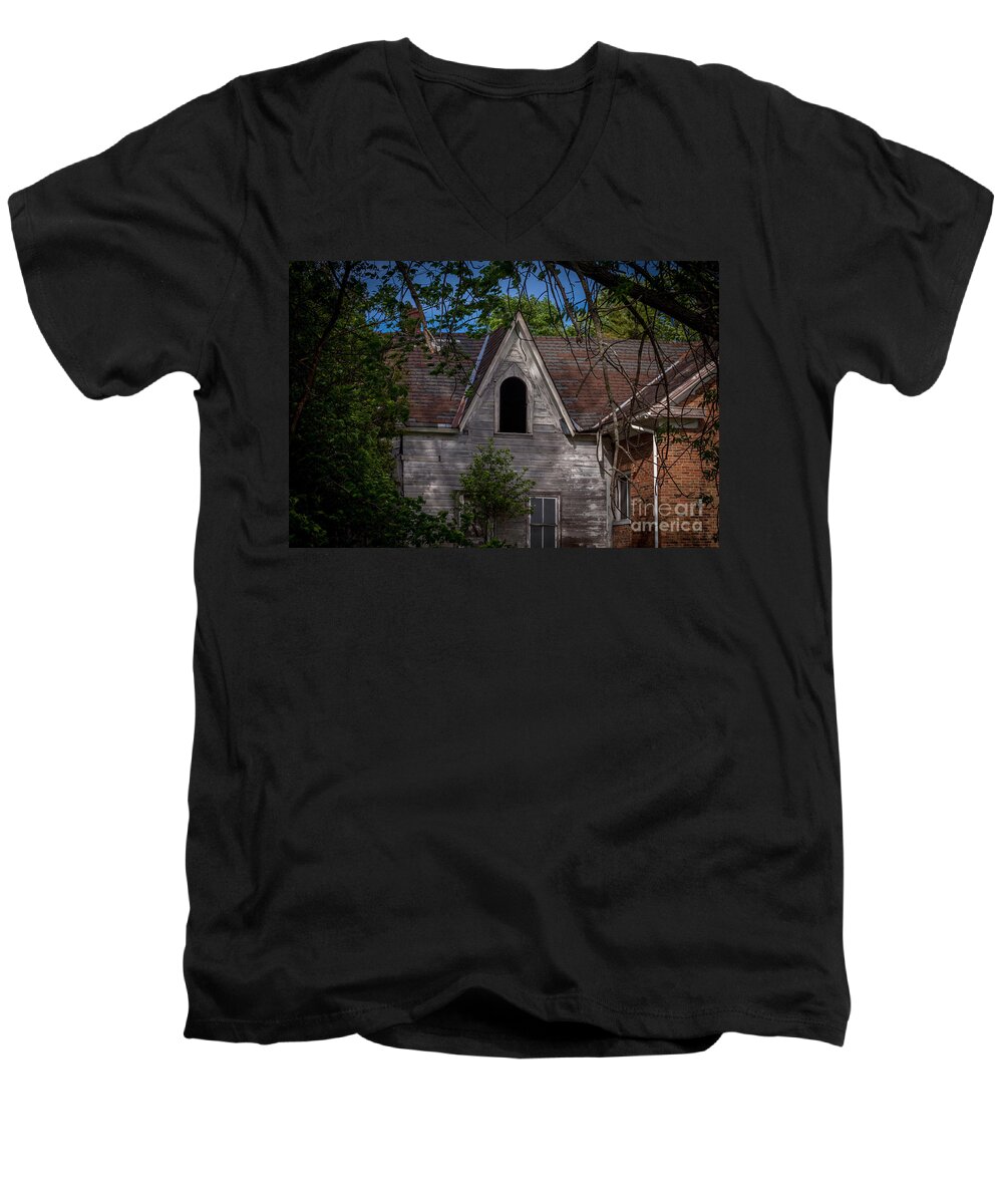 Abandoned Men's V-Neck T-Shirt featuring the photograph Ventilated by Roger Monahan