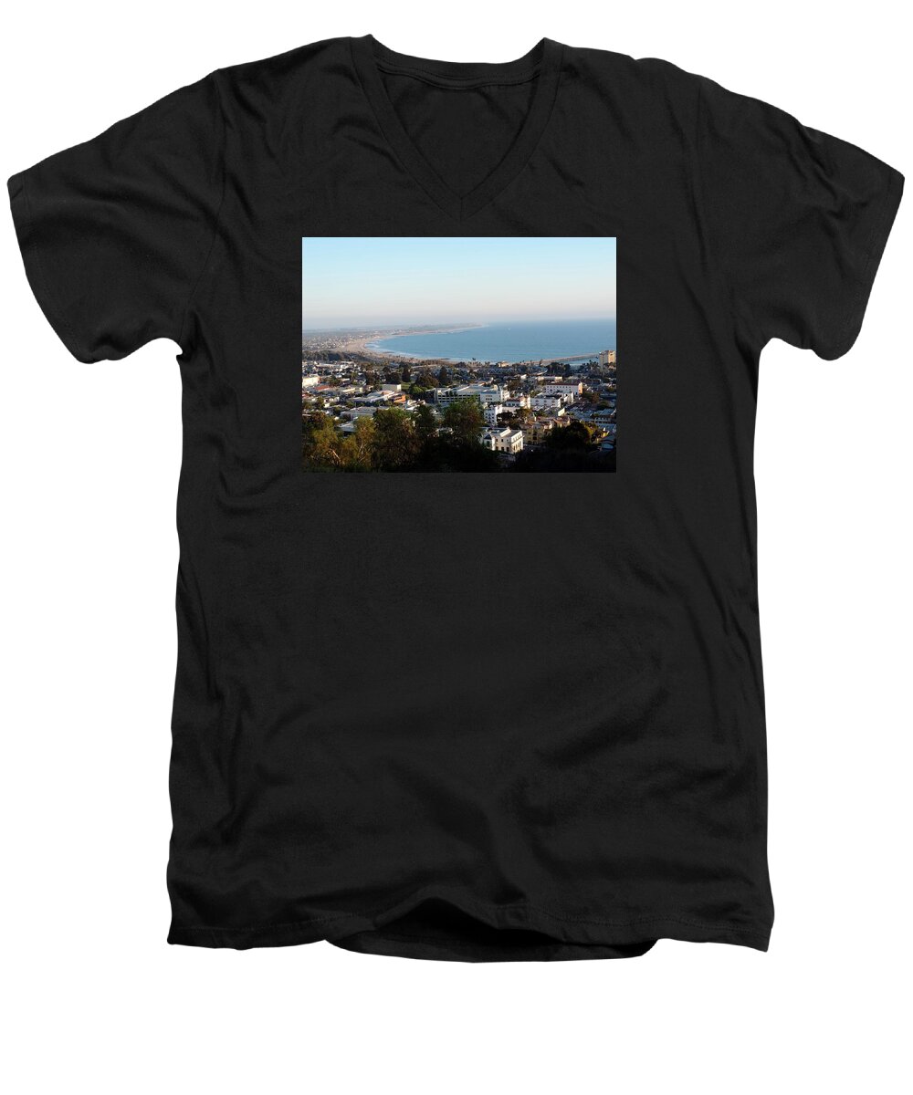 Ventura Men's V-Neck T-Shirt featuring the photograph Ventura Coastline by Tiffany Marchbanks