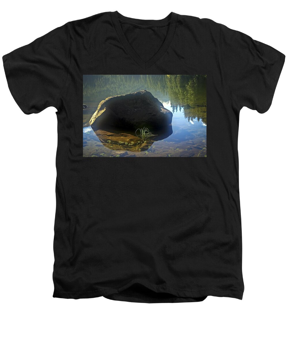 Pamelia Lake Men's V-Neck T-Shirt featuring the photograph Warming Sun by Albert Seger