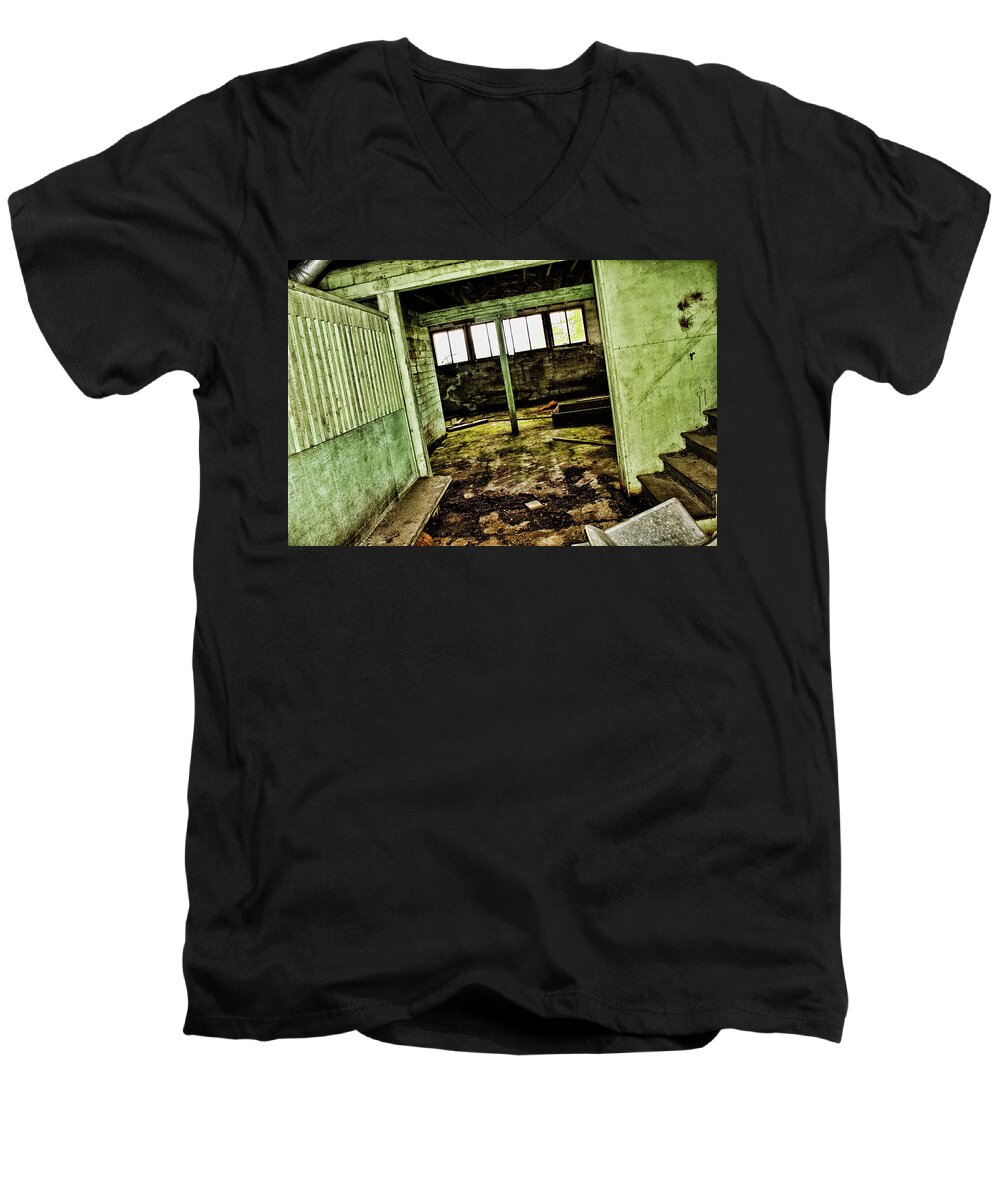 Haunted Men's V-Neck T-Shirt featuring the photograph Westbend by Ryan Crouse