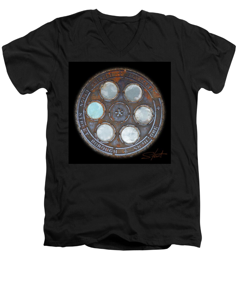  Men's V-Neck T-Shirt featuring the photograph Wheel 2 by Charles Stuart