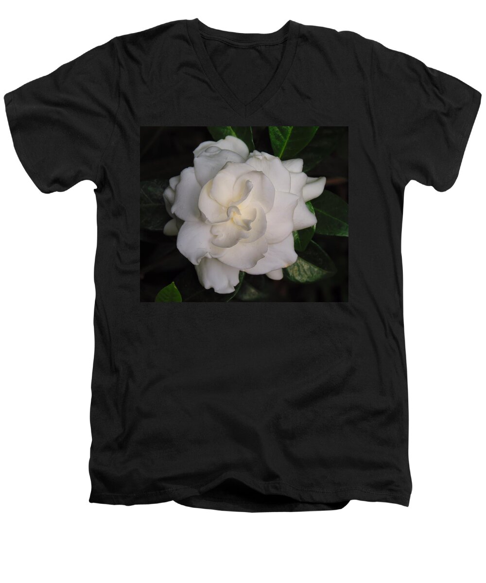 Flower Men's V-Neck T-Shirt featuring the photograph White Light by MTBobbins Photography