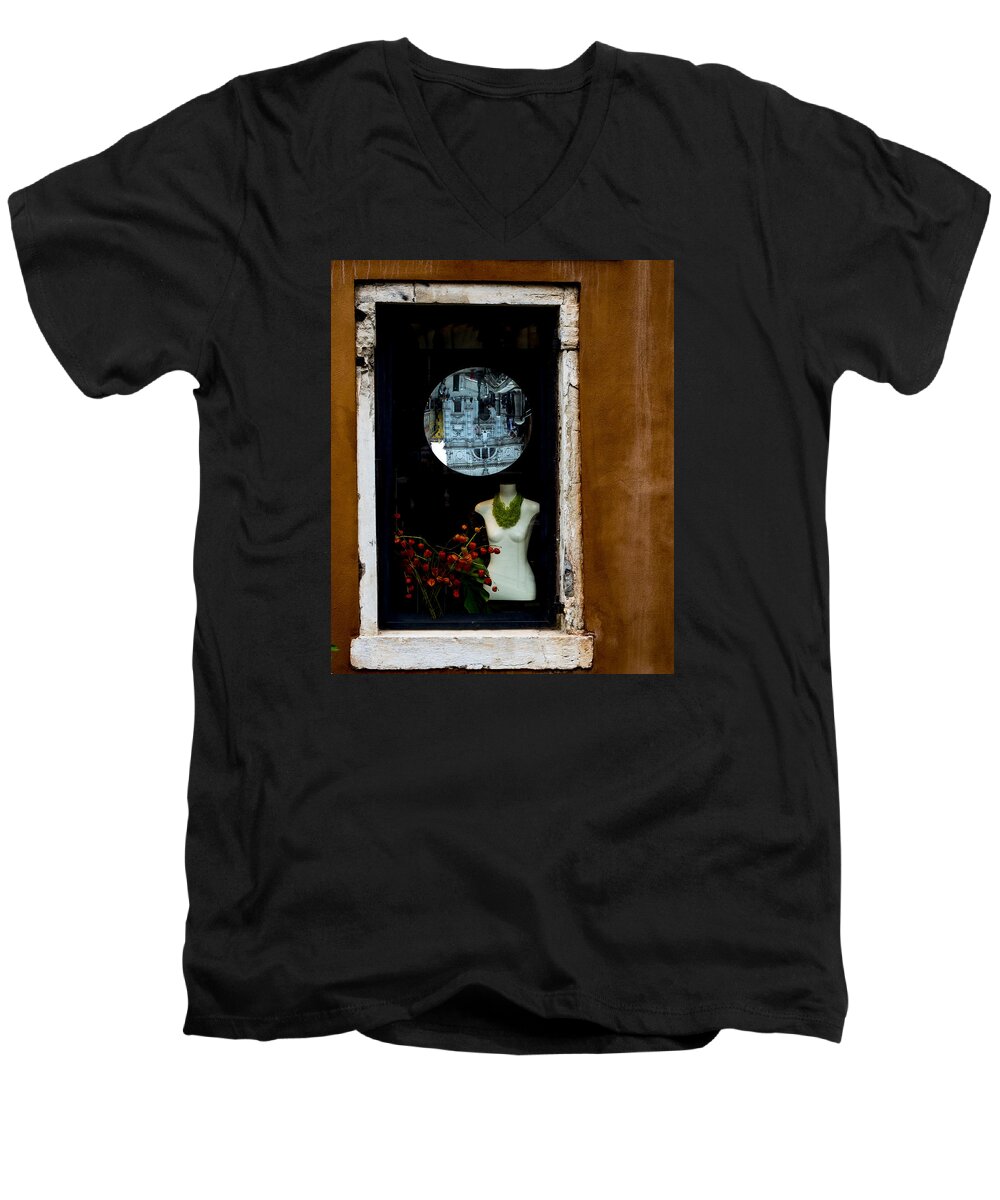 Venice Men's V-Neck T-Shirt featuring the photograph Window by David Kay