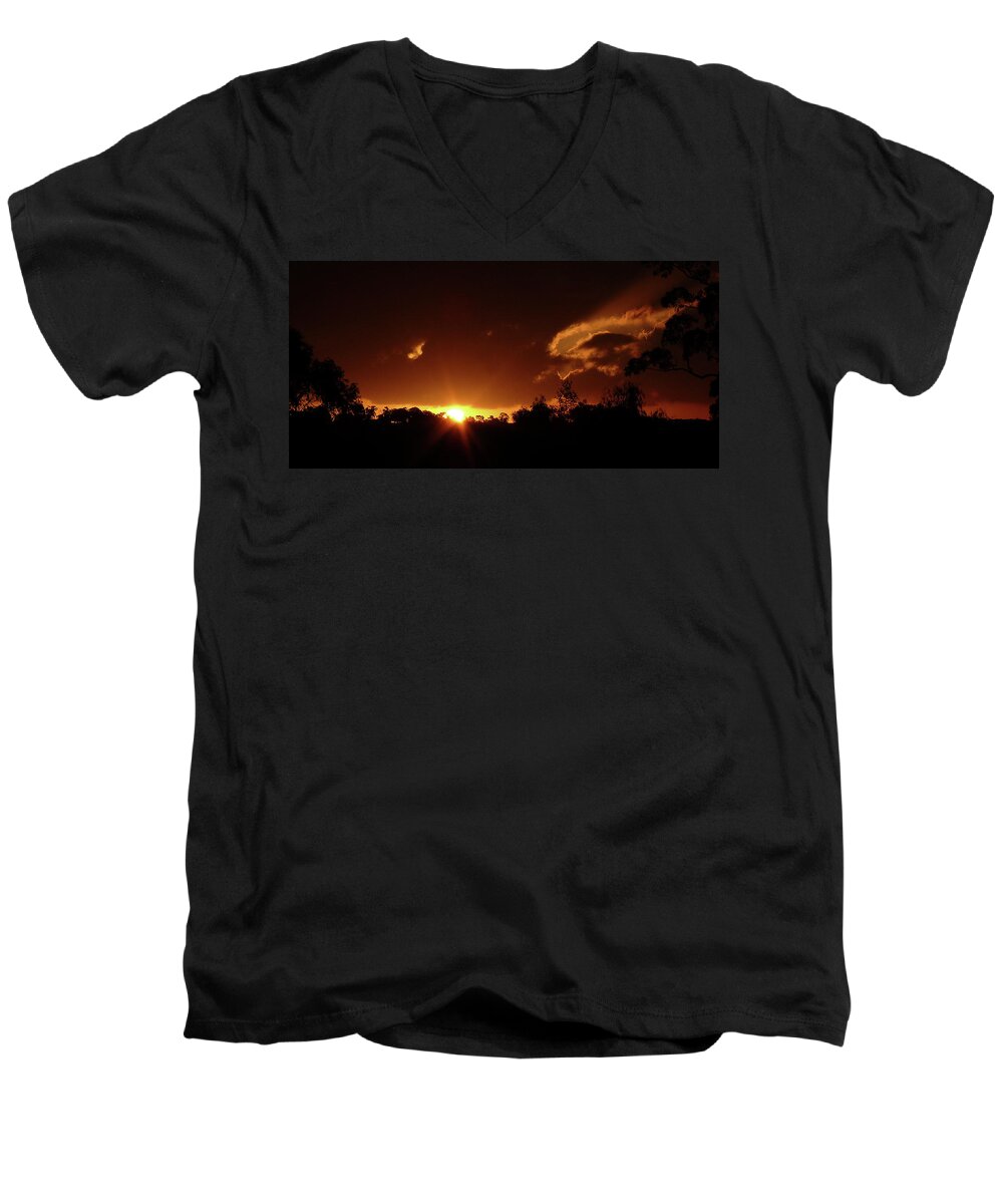 Window In The Sky Men's V-Neck T-Shirt featuring the photograph Window In The Sky by Evelyn Tambour