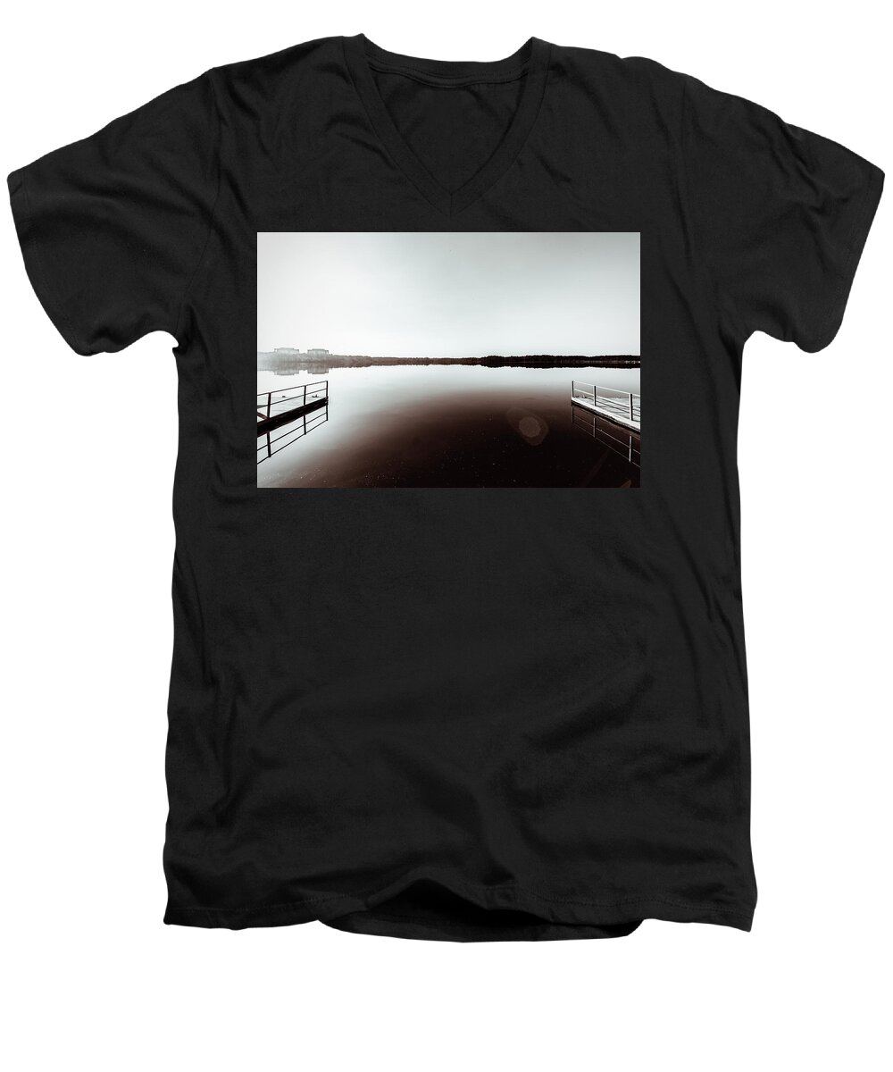 2016 Men's V-Neck T-Shirt featuring the photograph Within the sound of silence by Wade Brooks