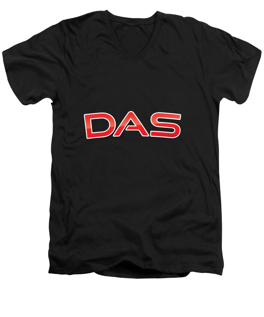 Das Men's V-Neck T-Shirt featuring the digital art Das by TintoDesigns