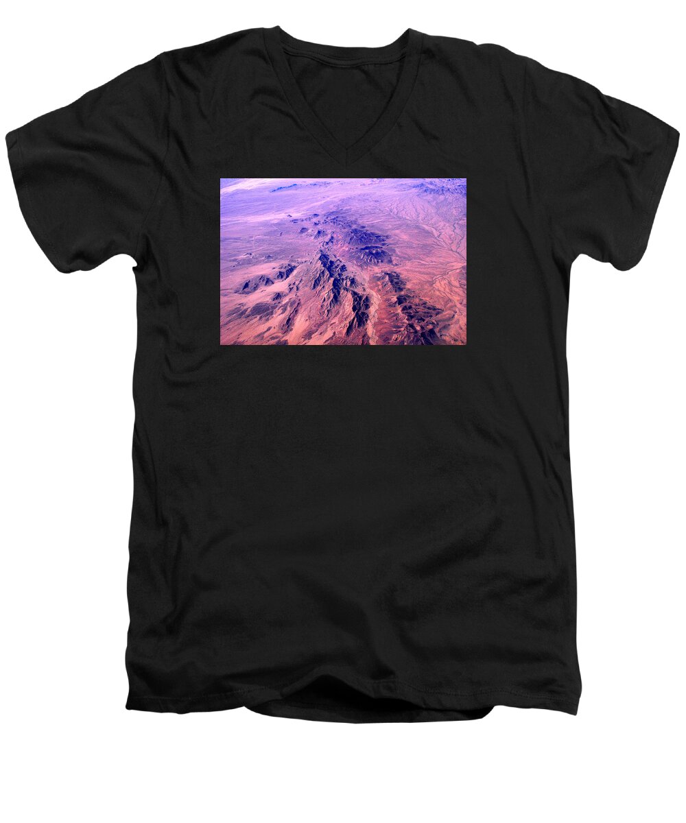 Arizona Prints Men's V-Neck T-Shirt featuring the photograph Desert of Arizona by Monique Wegmueller