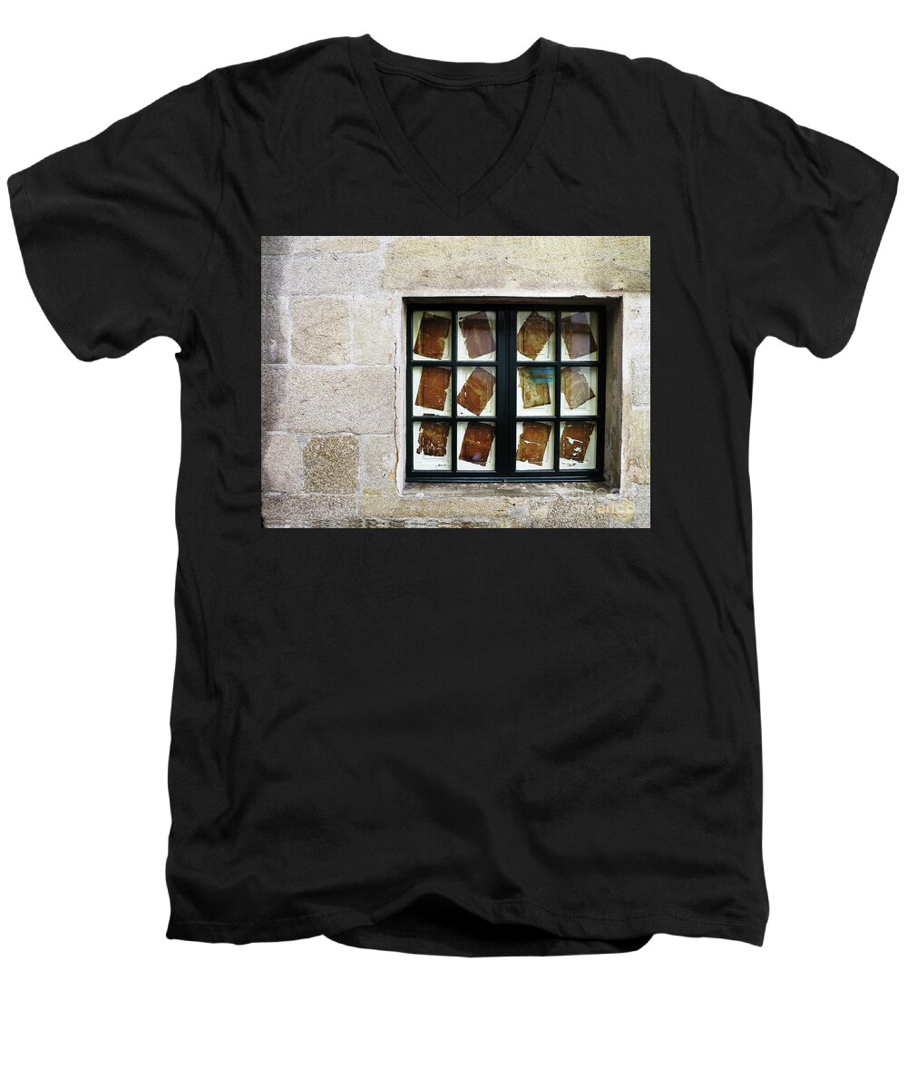 Windows Men's V-Neck T-Shirt featuring the photograph Parchment Panes by Rick Locke - Out of the Corner of My Eye