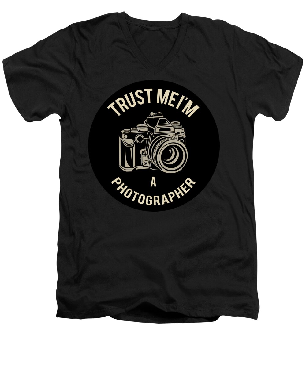 Photo Men's V-Neck T-Shirt featuring the digital art Photographer by Long Shot