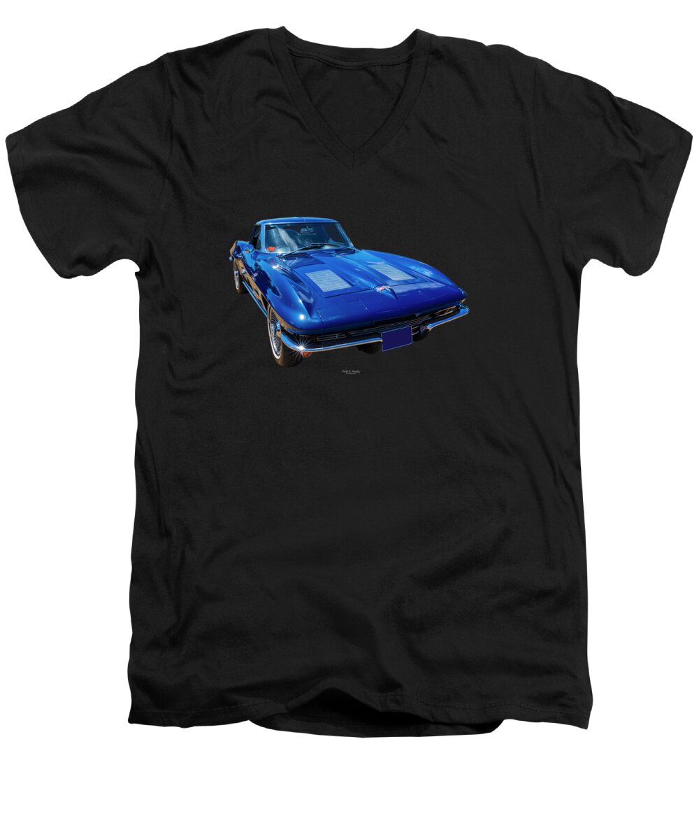 Car Men's V-Neck T-Shirt featuring the photograph Split Window Vette by Keith Hawley