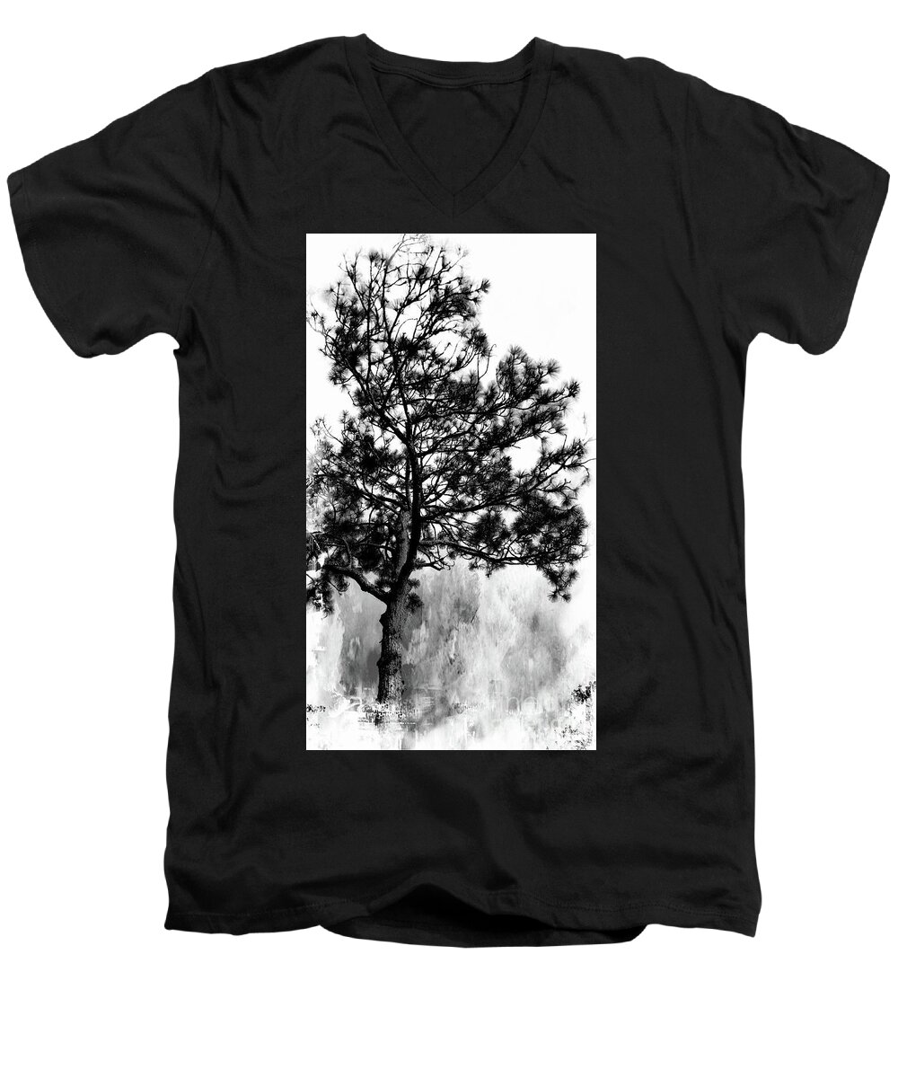 Marcia Lee Jones Men's V-Neck T-Shirt featuring the photograph Spruce Tree by Marcia Lee Jones