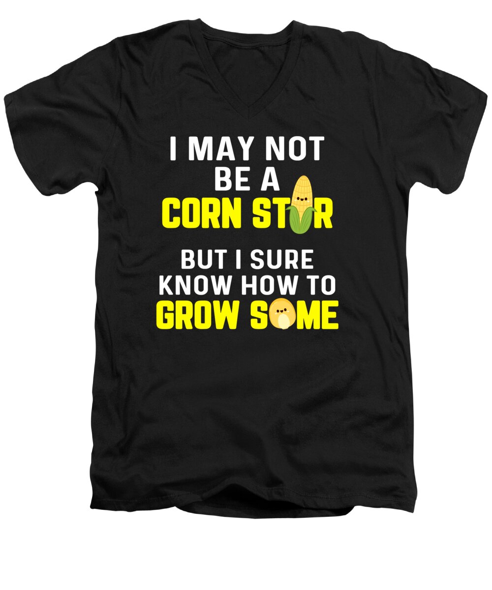 Corn Men's V-Neck T-Shirt featuring the digital art Corn Agriculture Crops Farming Farmer #10 by Toms Tee Store