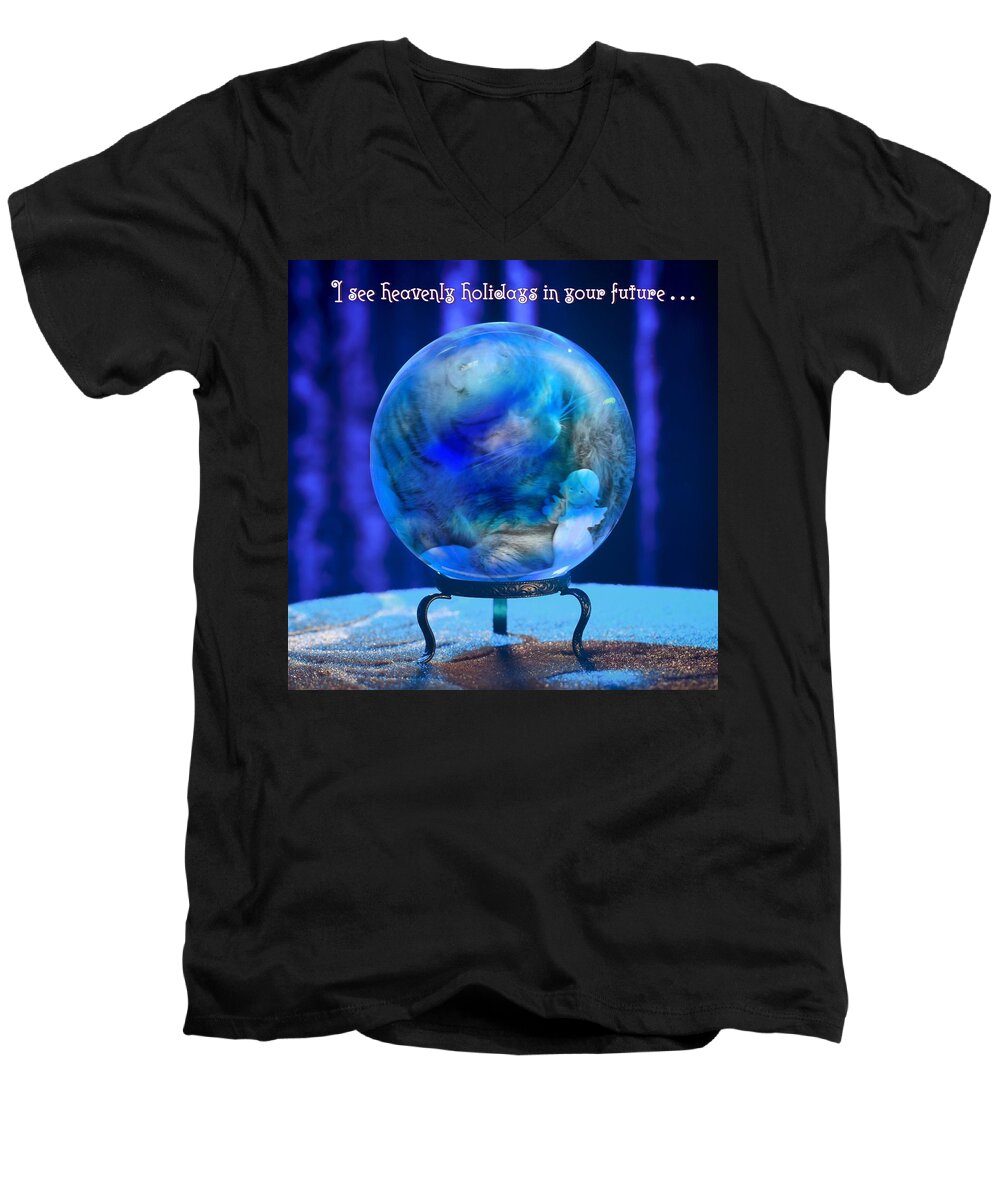 Adage Men's V-Neck T-Shirt featuring the photograph Heavenly Fortune by Judy Kennedy
