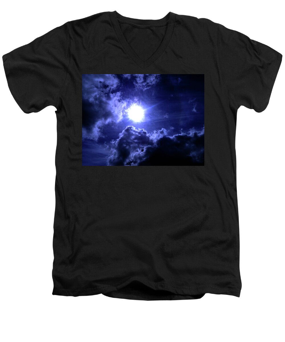 Reflection Men's V-Neck T-Shirt featuring the photograph Reflection 1 by Cyryn Fyrcyd