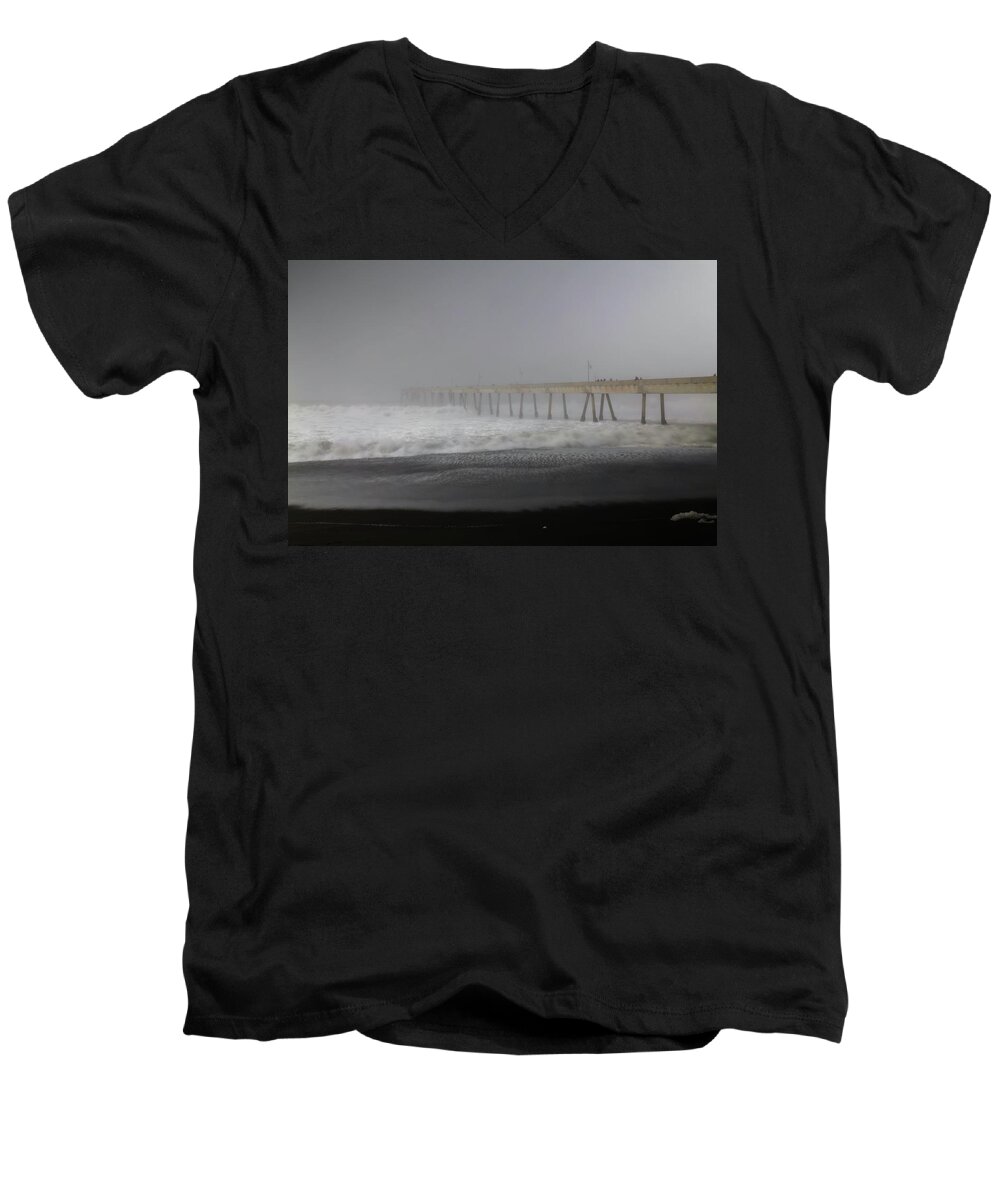 Pacifica Men's V-Neck T-Shirt featuring the photograph Since You Left by Laurie Search